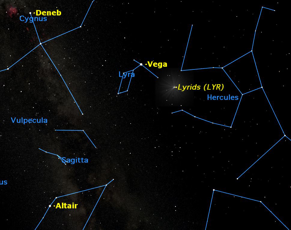 Weekend Lyrid Meteor Shower Visible From Earth, Space and ... Balloon?